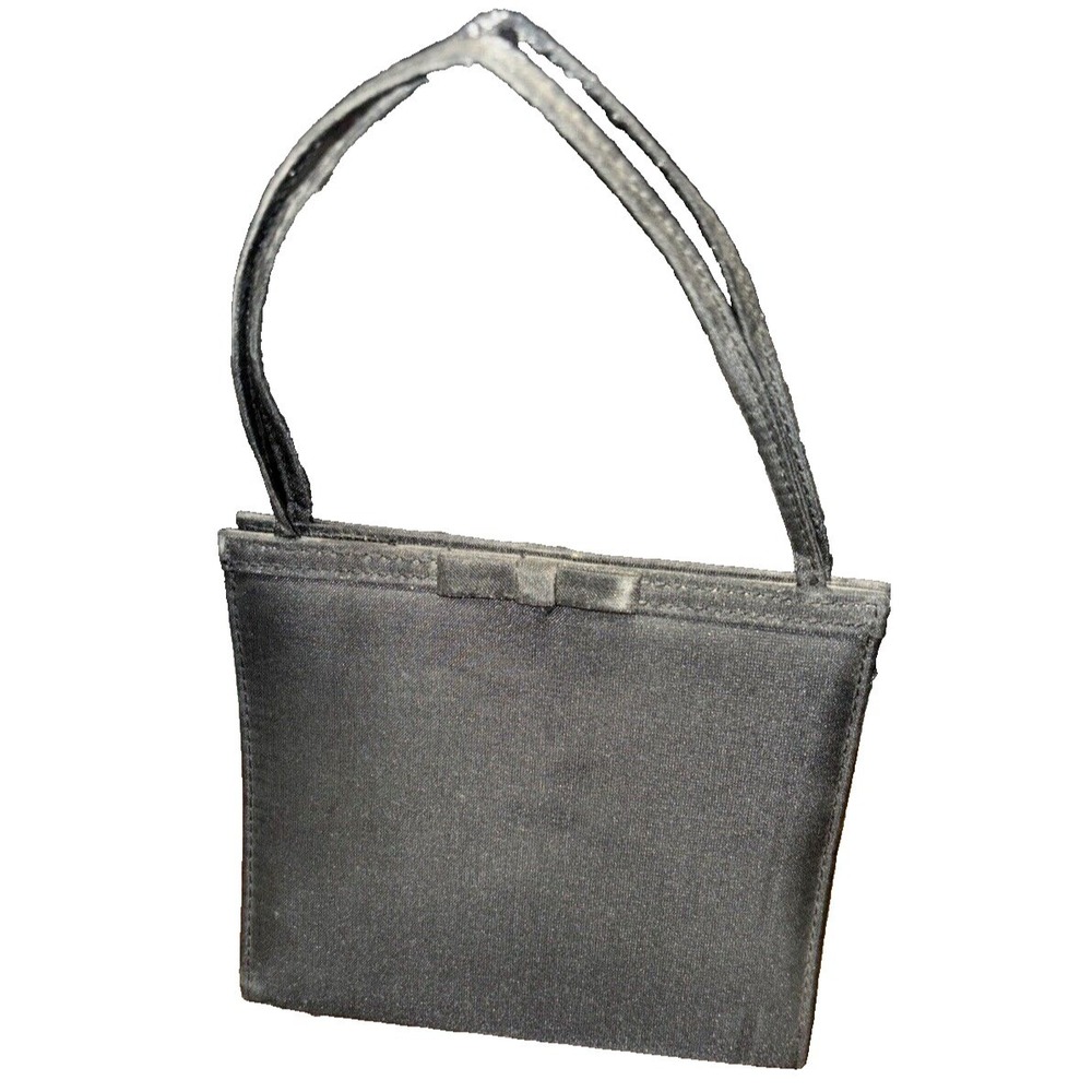 Hato Hasi Bags | Vintage Black Mini Evening Bag with Bow Detail
